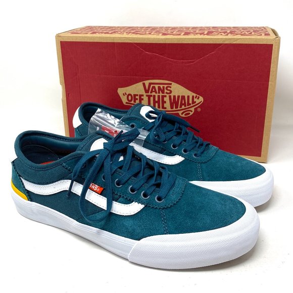 VANS Chima Pro 2 Prime Atlantic Blue Suede Sneakers Women’s Size 8.5 VN0A3MTI0QU - Picture 2 of 11